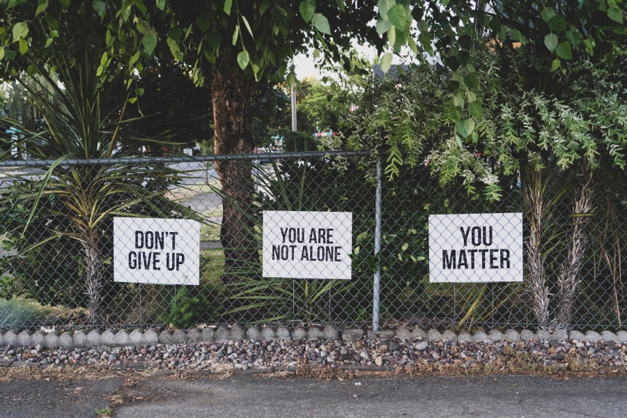 Encouraging signs for mental health awareness month.